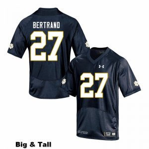 Notre Dame Fighting Irish Men's JD Bertrand #27 Navy Under Armour Authentic Stitched Big & Tall College NCAA Football Jersey HFZ1399LC